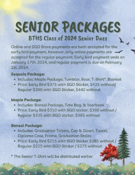 Senior Dues Packages - Class Of 2024